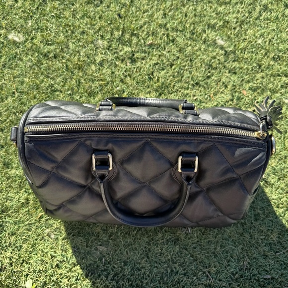 Dooney & Burke Black Quilted Satchel 12” L  X 8” H - Picture 5 of 7